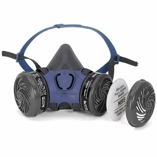 Moldex Half Mask Respirator, Small, Reusable, Snap-in, Facepiece 7171